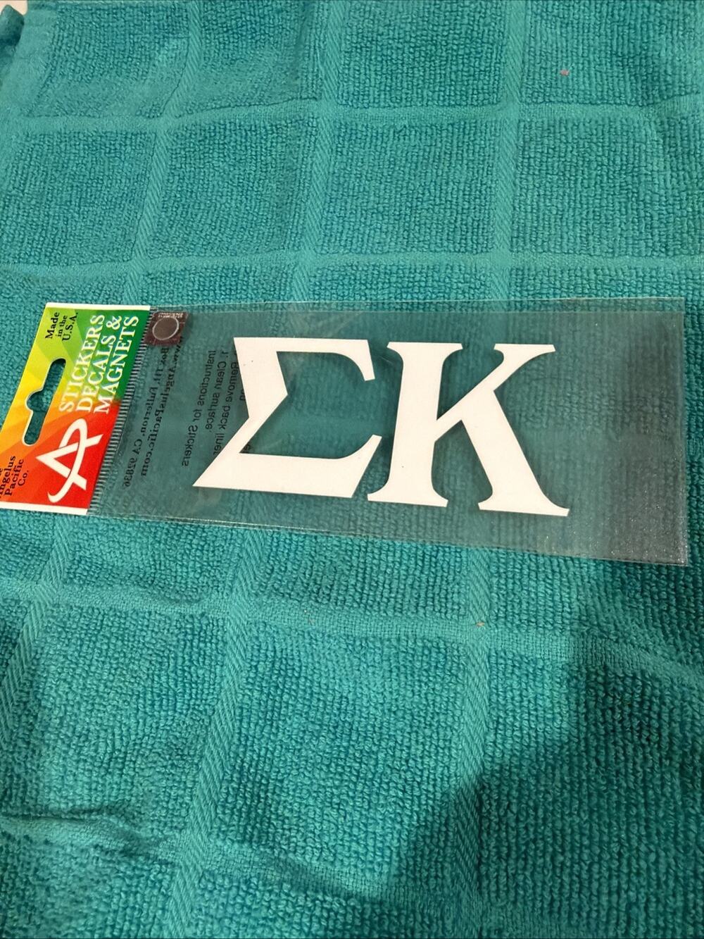 SIGMA KAPPA Greek Sorority Car Decal 5.75 X 2.75 White Window College NEW